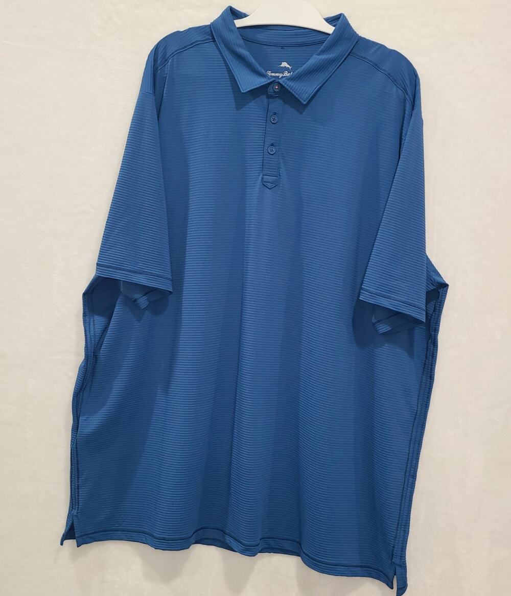 NWT Tommy Bahama Costa Wave IslandZone Polo Deep Azure Men's 3XLT Big & Tall